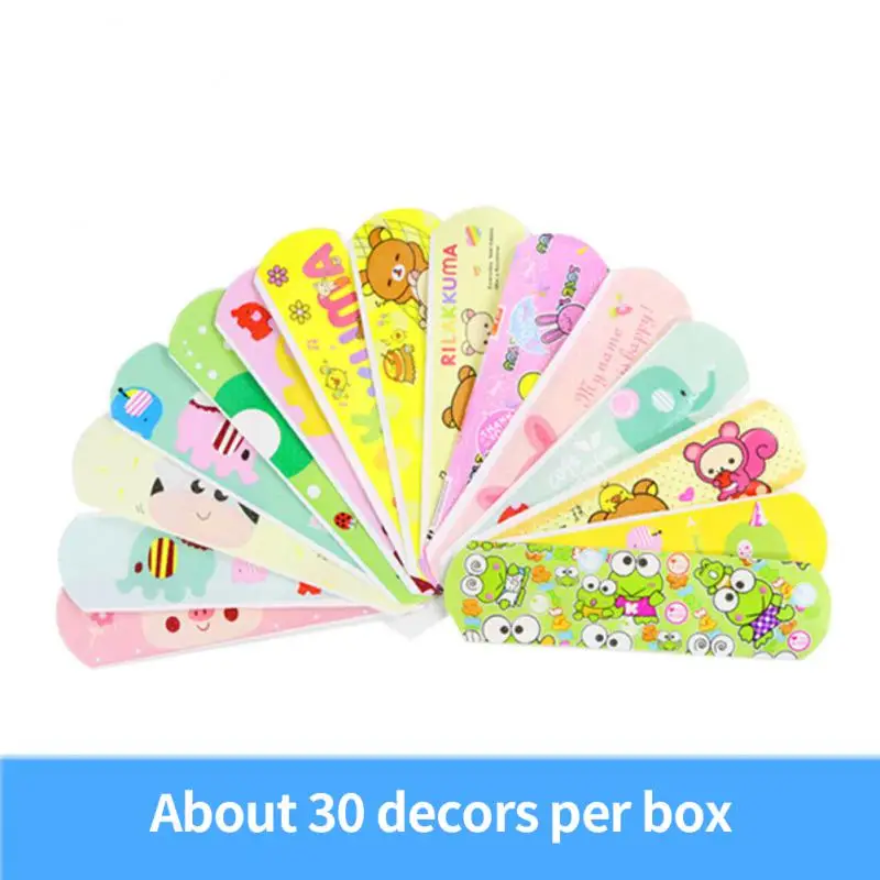 Cute Cartoon Medical Patch para crianças, Ataduras adesivas à prova d'água ferida, Primeiro Band Aid respirável à prova de poeira, 120pcs