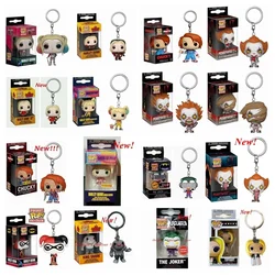 NEW Funko Pennywise Ghost Face Chucky Joker Harley Quinn Roller Skater Keychain Action Figures Collection Model Toys For Gift