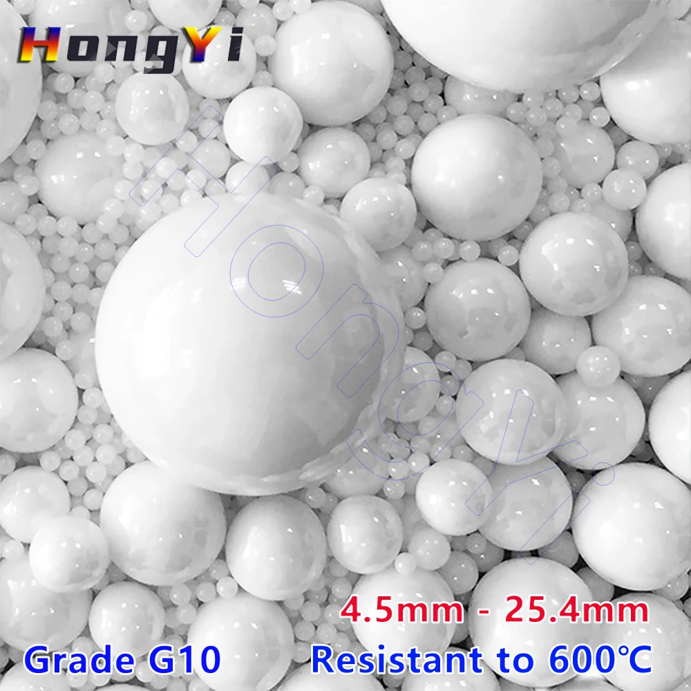 Ø4.5mm - 25.4mm ZrO2 Ceramic Bearing Balls Zirconium Oxide Smooth Round Beads G10 Precision 4.5 4.763 5 5.159 5.5mm to 25.4mm