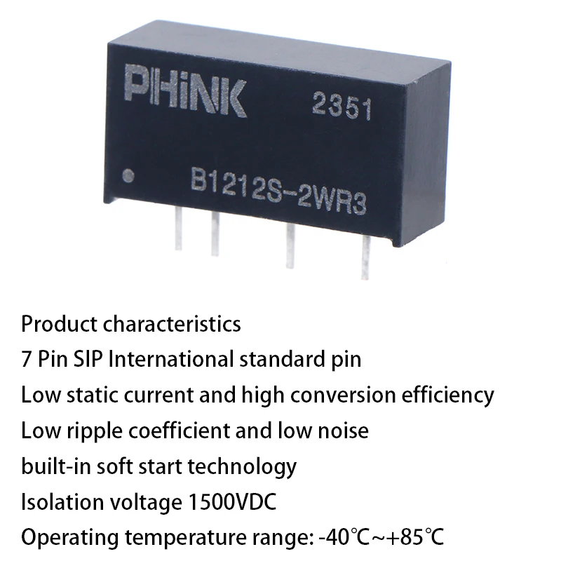 B1212S-2W B1212S-2WR2 R3 12V DC-DC Isolated Power Module, acessórios eletrônicos de proteção contra curto-circuito, novo