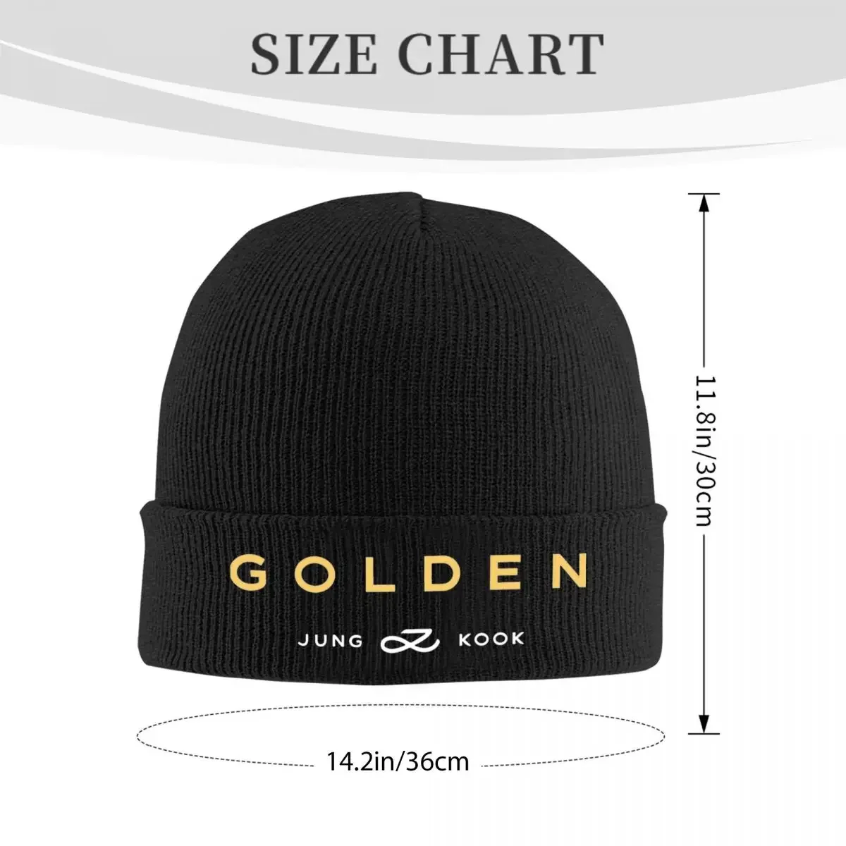 J-Jungkooks Kpop Golden Album Merch gorro holgado de invierno cálido para mujeres y hombres gorros tejidos gorros