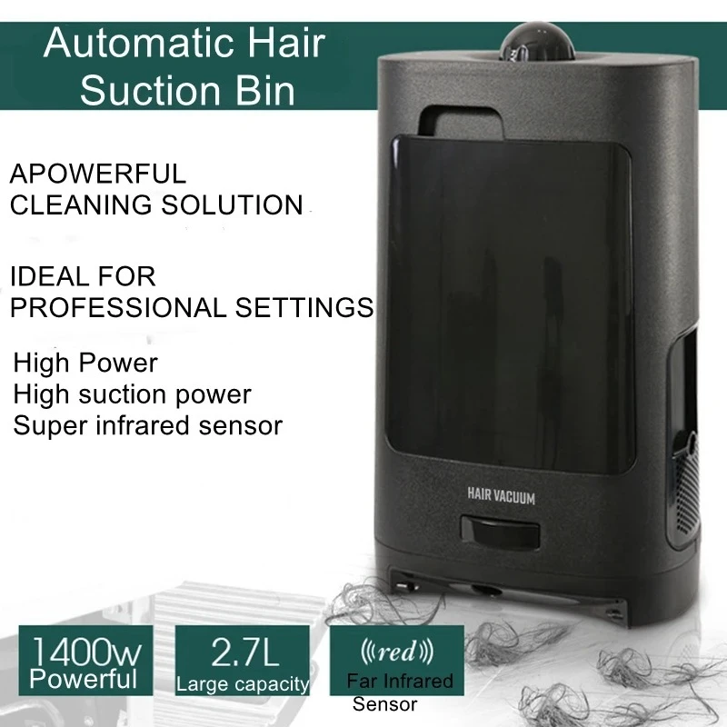 Suction hair trash can hair salon special high-power infrared sensor intelligent suction broken hair tools
