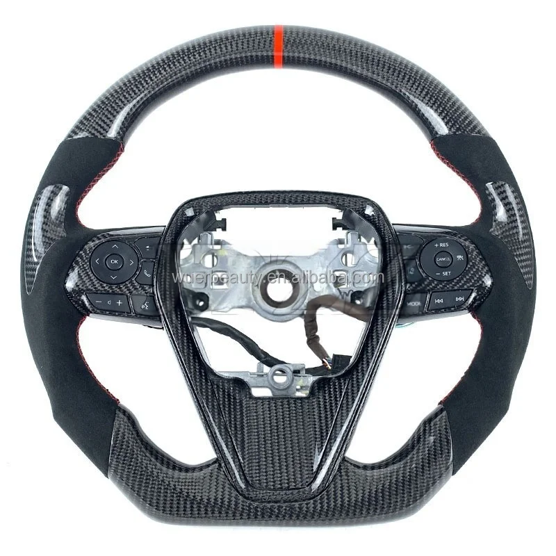 Customized Perforated Leather Carbon Fiber Steering Wheel for Toyota Camry Gen 8th  Avalon 2018-2023