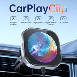 Wireless Car Play Adapter Clip Wireless Auto Adapter with Digital Screen Car Dilfuser Car Accessories