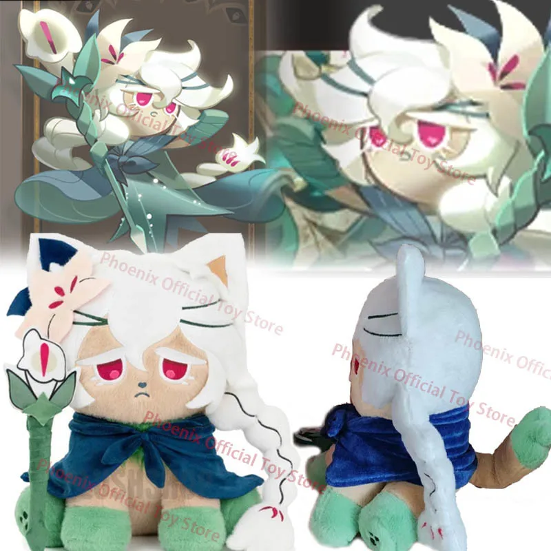 

NEW White Lily Cookie Plush Cookie Run Kingdom Nether Gacha Plushie Kawaii Stuffed Doll Soft Home Decor Toy Children's Gift