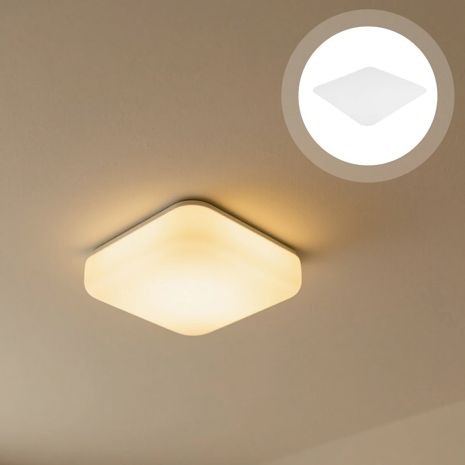 

22.5Cm Square Acrylic Ceiling Light Diffuser Panel Modern Lampshade Cover For Bedroom Living Room Flush Mount Fixtures Lighting