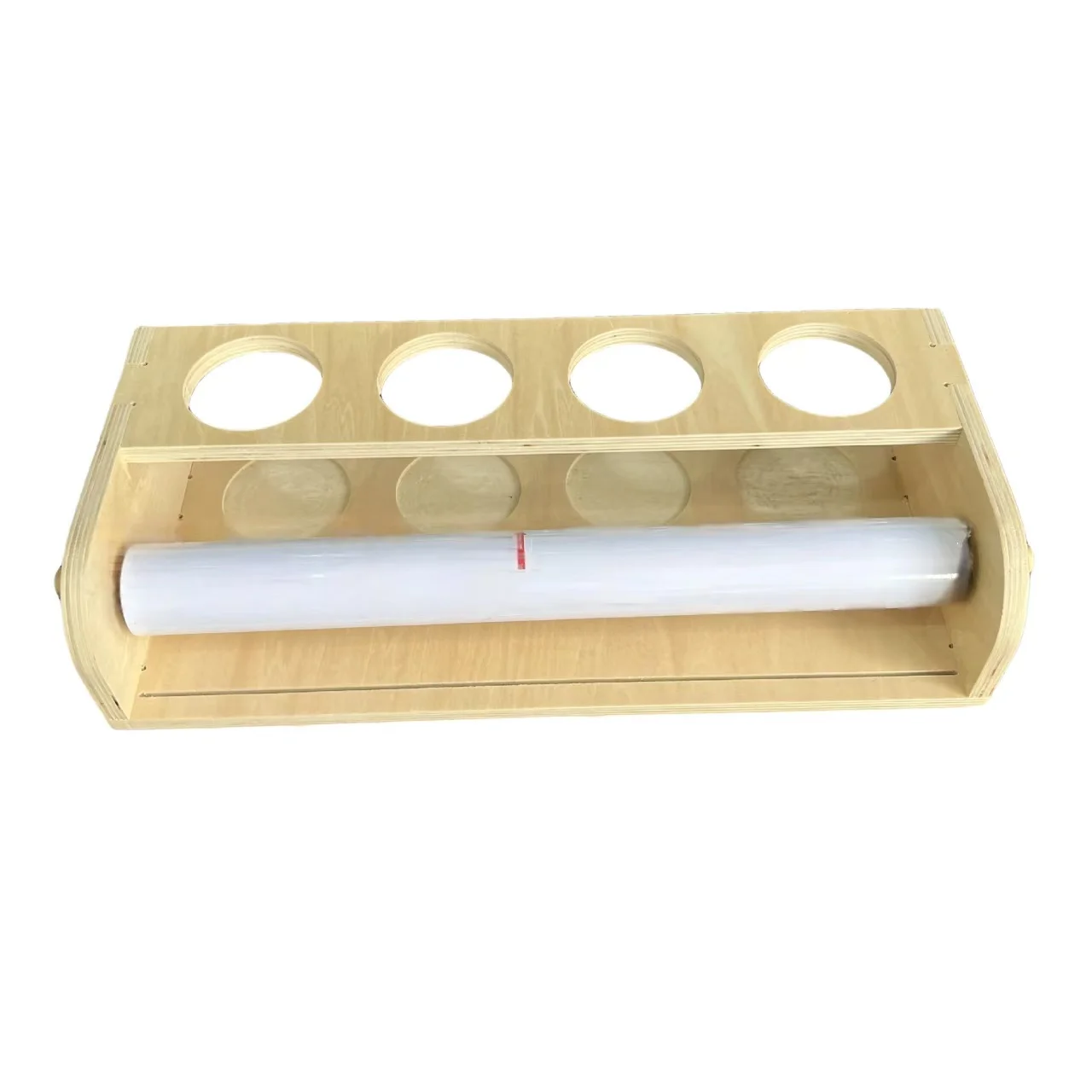 Tabletop Paper Roll Dispenser Children Wooden Easel for Drawing Doodling