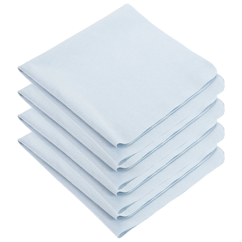 

4pcs Grey Suede Microfiber Cleaning Cloth for Glasses Lens Camera Phone Screen Large Size Dirt Scratch Free