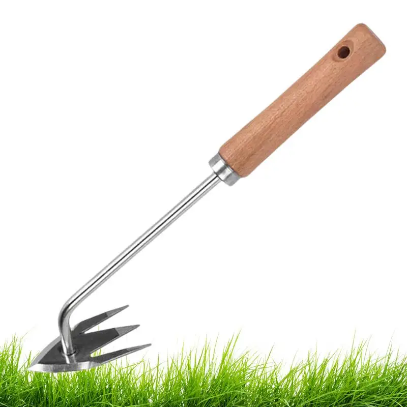 

Weeder Tool Manual Weeders Ergonomic Handle Heavy Duty 3 Teeth Picker Grass Removal for Vegetable Farm Backyard Flower Lawn Yard