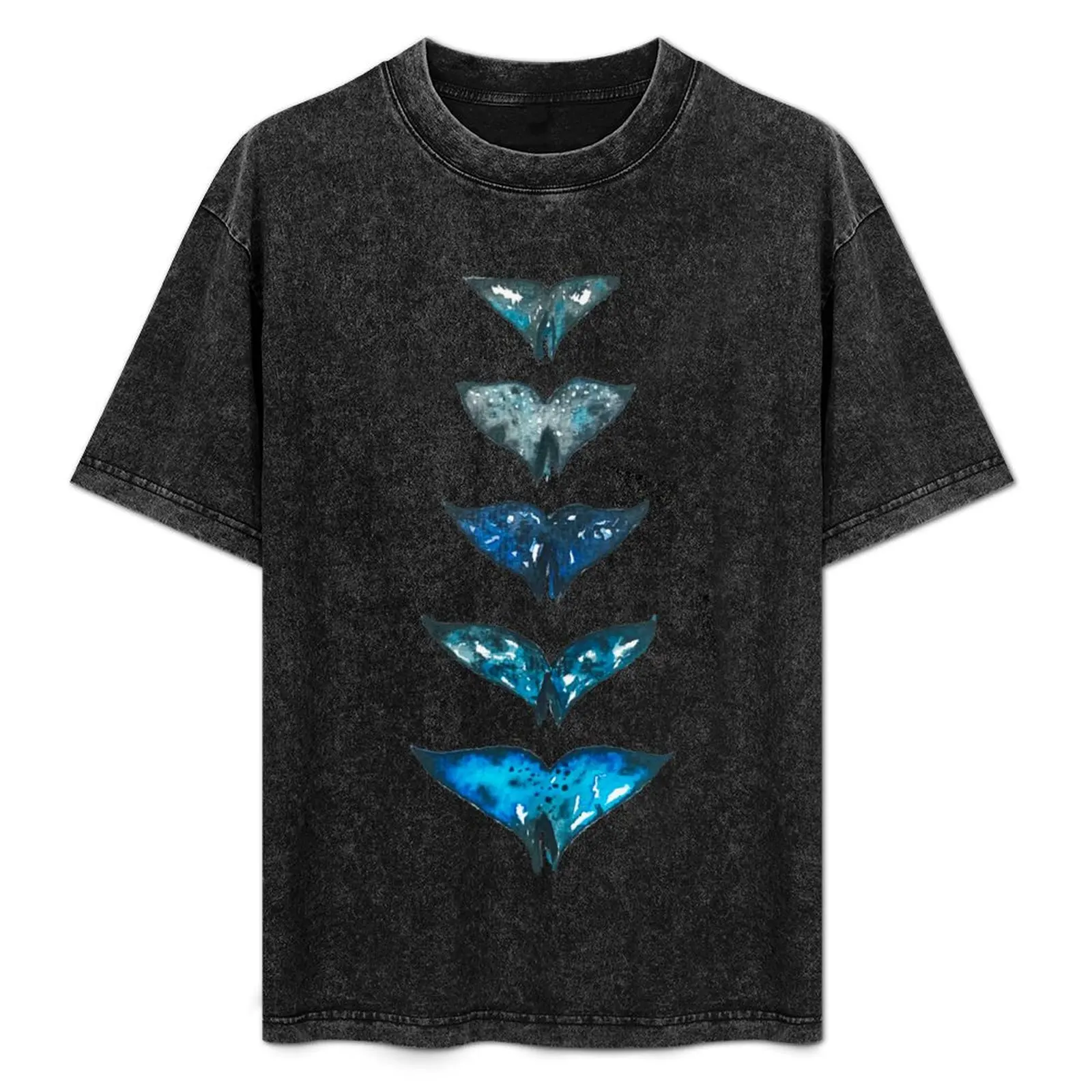 

whale tails T-Shirt Big Size Crew Neck T-Shirt