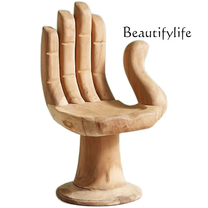 French Antique Solid Wood Hand Chair American Country Leisure Buddha Hand Chair Hand Carved Sofa