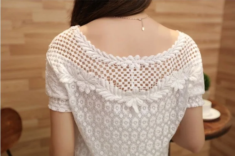 T shirt women 2026 fashion new summer genuine short chiffon shirt top small shirt short-sleeved lace tshirt women's clothing