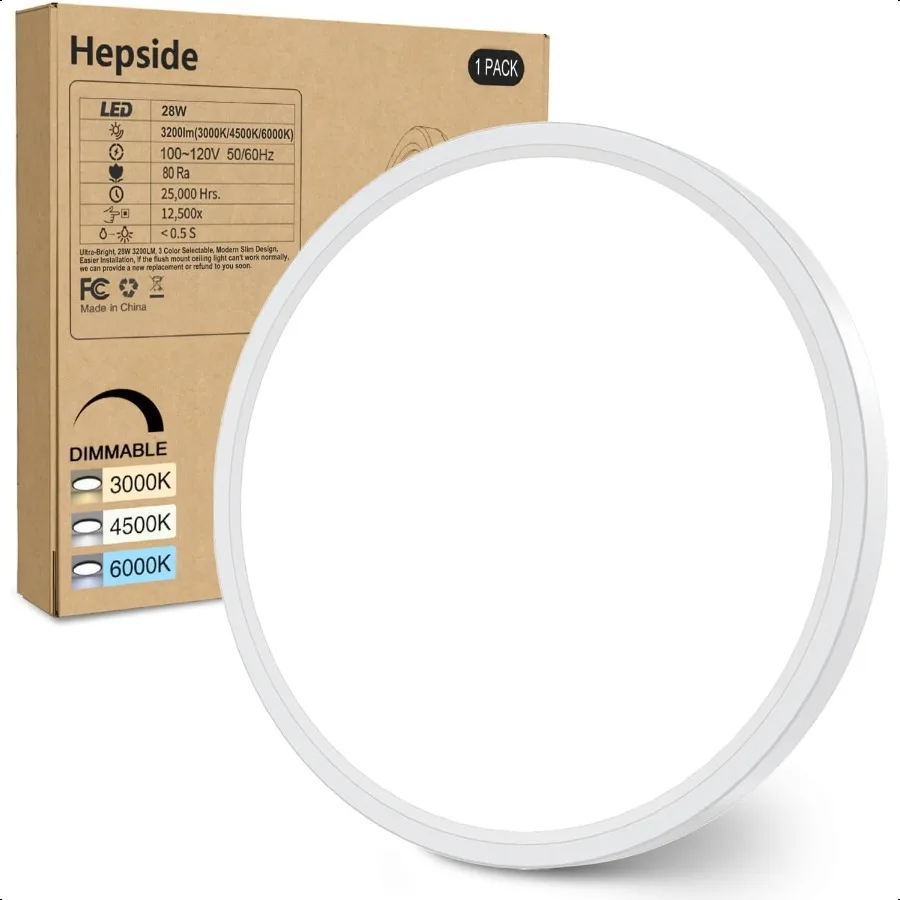 12 بوصة فلوش جبل تركيب المصابيح 28 واط 3000K4500K6000K فلوش السقف تركيب المصابيح ضوء السقف الانظار