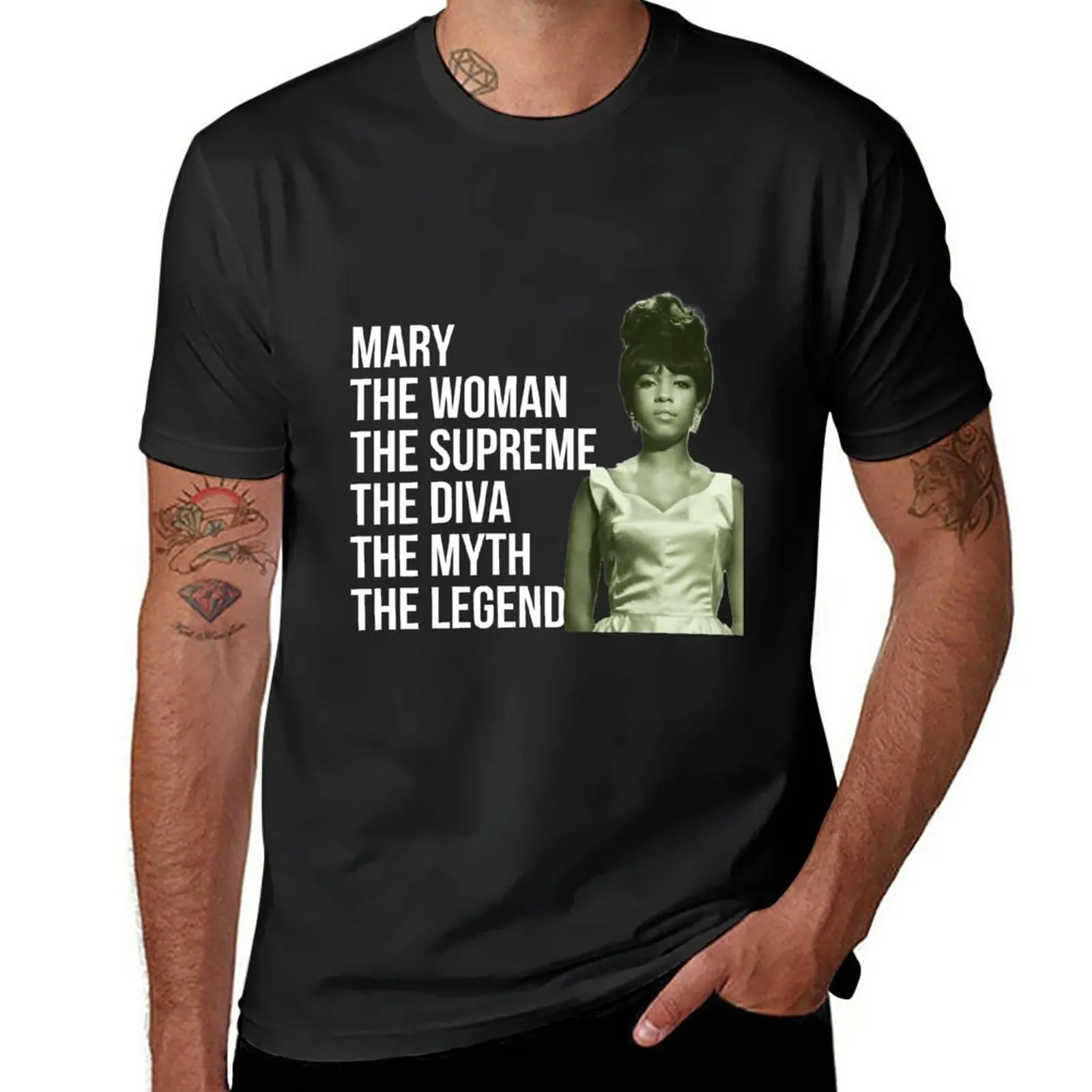 Camiseta con estampado de Mary the woman the supreme the diva para hombre, the myth Camisa estampada de the legend, blusa de sudor, camisa de diseñador, nueva