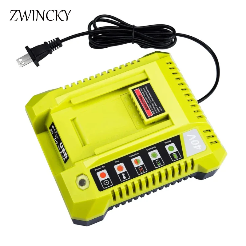 

Совместим с комбинированным зарядным устройством Ryobi 40 В, высокой емкости, сильной мощностью для аккумулятора Ryobi 40 В и зарядным устройством для OP4015 OP4040