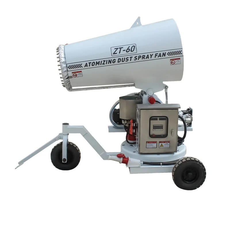 Machine à canon à brouillard pour remorque Mobile, suppression de la poussière, pulvérisateur agricole, pompes à eau à vendre, canon à brume en métal et acier 0.3-0.8