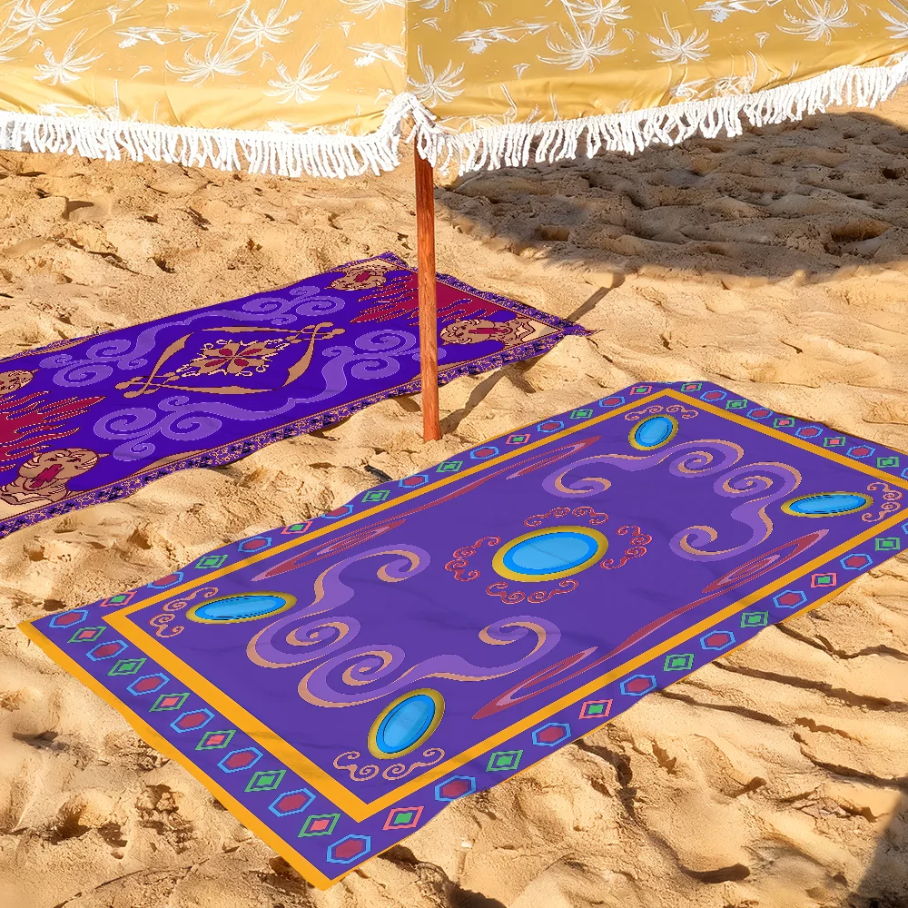 A-aladdin Magic Flying Carpet Print Towel For Beaches Yoga Studios Gyms Hot Springs Swimming Pools And Picnics