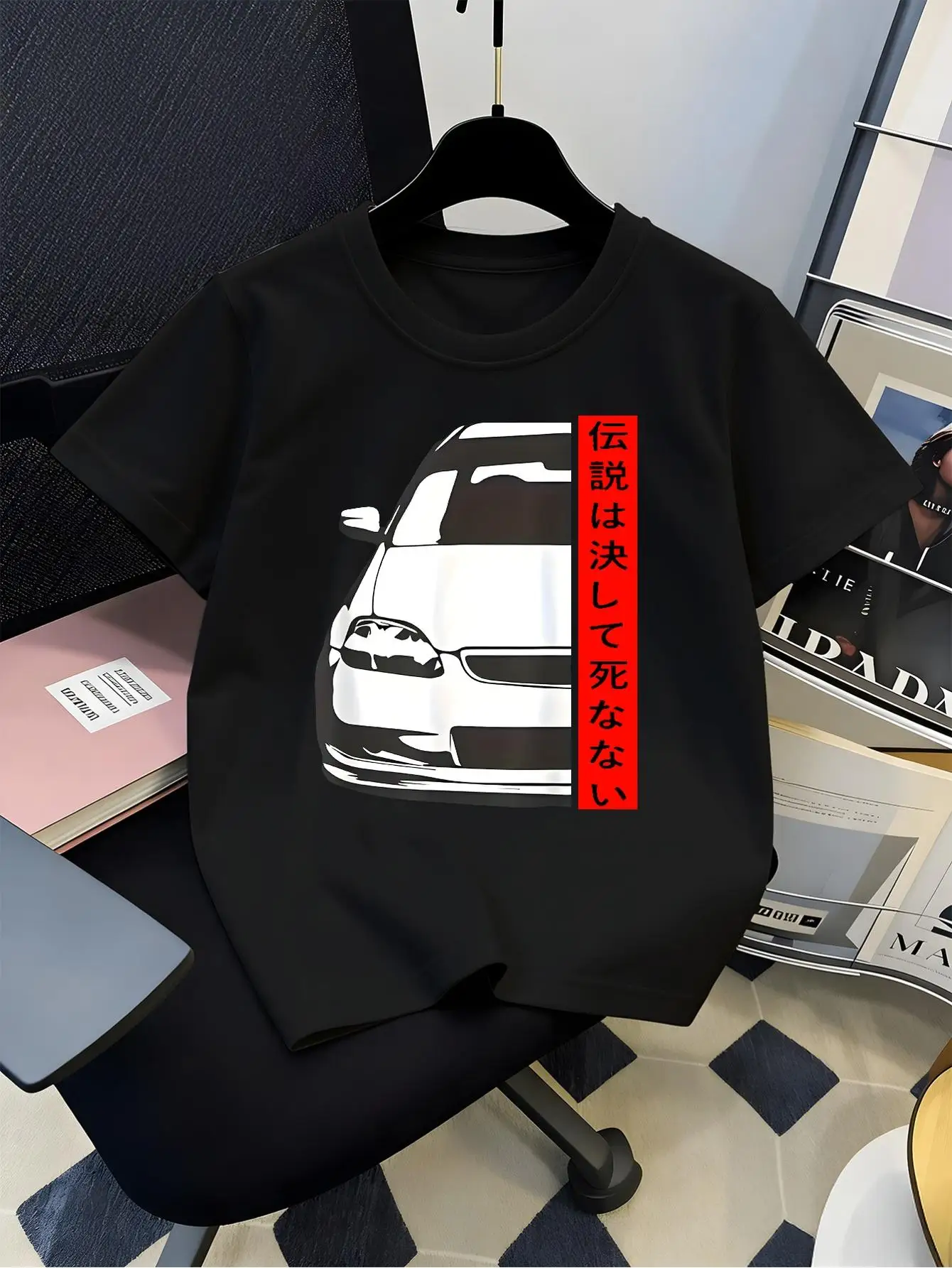 Japanese Jdm Classic Car Legend Never Die Art Graphic Print Family Matching Short Sleeve Tee Boys Girls Kids Summer Casual Tops
