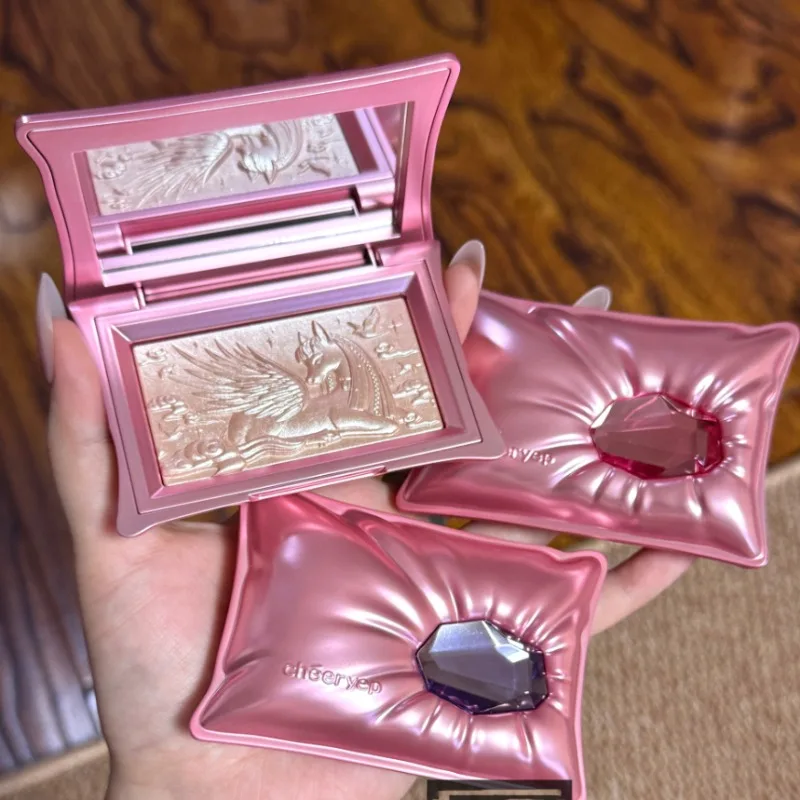 

Хайлайтер Cheryep Limited Edition с эффектом шампанского золота, сияющая пудра для лица, прессованная пудра-румяна, стойкий макияж