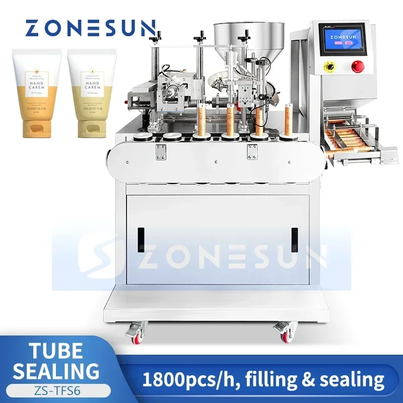 ZONESUN ZS-TFS6 Linear Ultrasonic Tube Filling and Sealing Machine