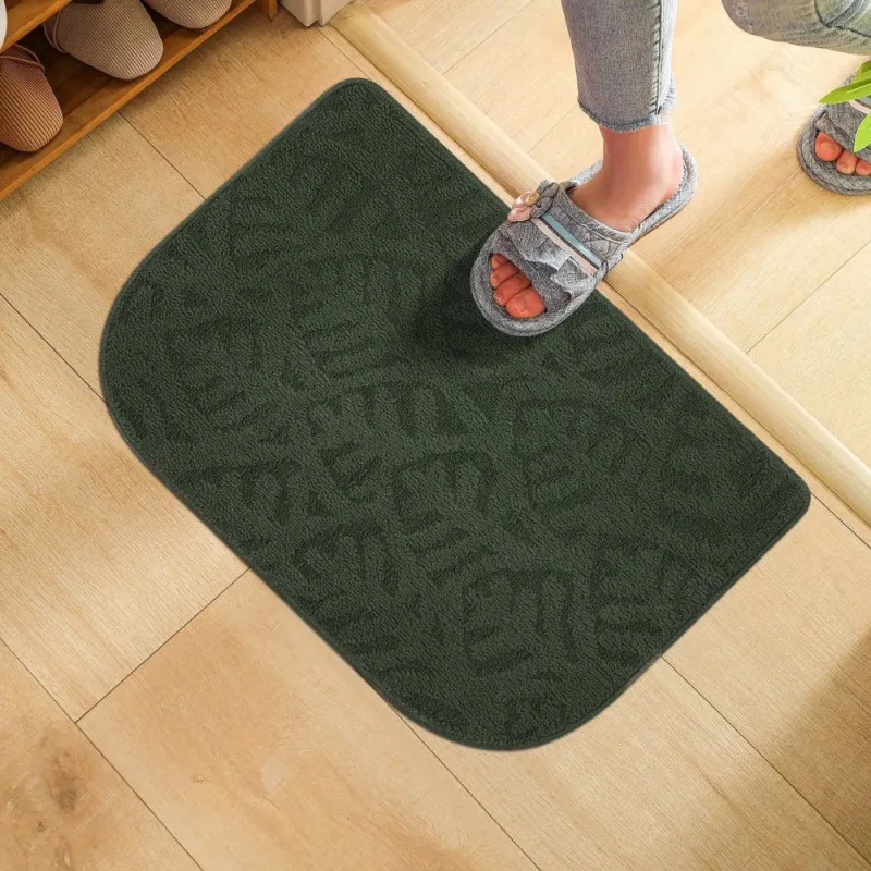 1pcs Home Floor Mat Household Door Easy-Care Foot Mat Entrance Dirt-Resistant Anti-Slip Mat Scraping Dust Removal Solid Mat