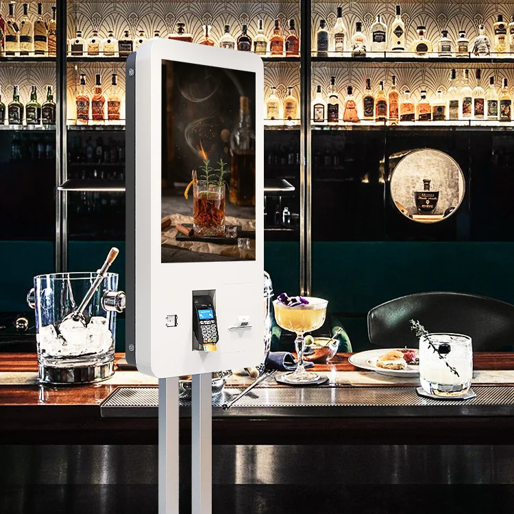 Informações interativas do quiosque do pagamento do auto-serviço da tela de toque de 24 polegadas vende quiosque com função SDK