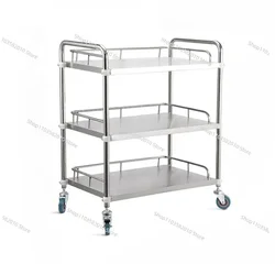 Factory Outlet Stainless Steel Hospital Medical Cart Treatment Trolley (other sizes are required, consult customer service)