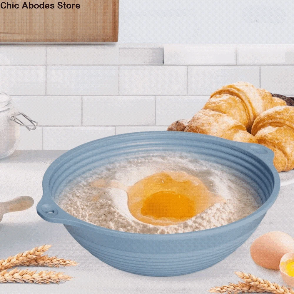 

Силиконовая корзина для расстойки хлеба, круглая/овальная складная чаша для расстойки теста, компактная, устойчивая к высоким температурам