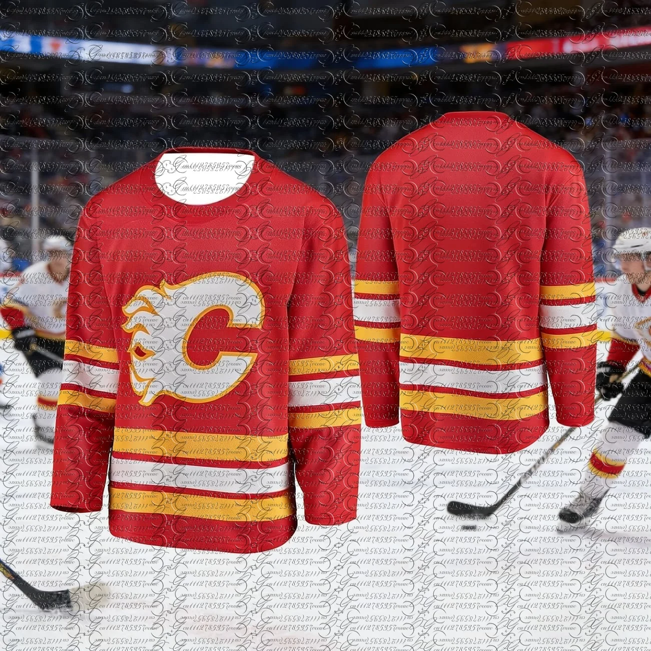 

Новая мужская хоккейная футболка Calgary 2026 года с 3D-принтом, инновационный дизайн, красная, для игры в хоккей, с длинным рукавом, детская модель
