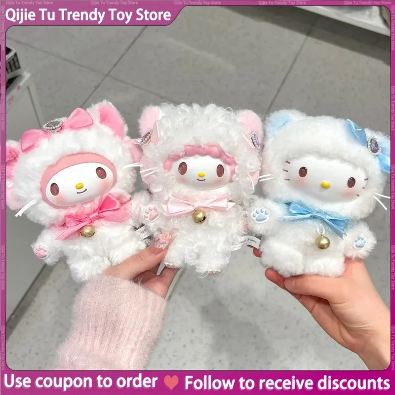 

Sanrio Licensed Sparkling Meow Team Vinyl Plush Doll Blind Box Cute Bag Pendant Trendy Collectible Toy For Girls Birthday Gift