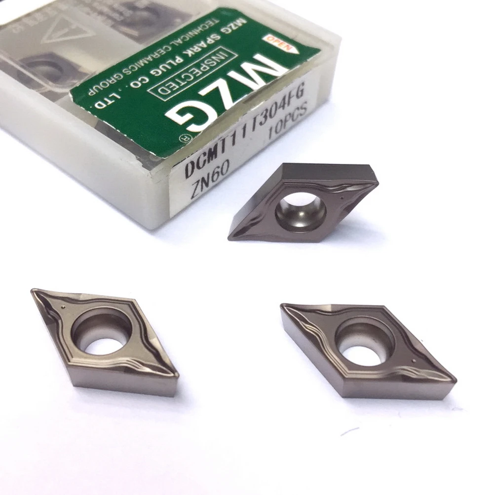 10 шт. высококачественный токарный станок DCMT 11T3 04 08 ZP19S ZN60, токарный инструмент для токарного станка с ЧПУ, карбидный токарный инструмент, фреза DCMT