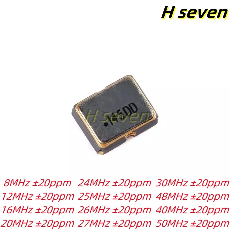 10ชิ้น2520 SMD คริสตัลออสซิลเลเตอร์แบบแอคทีฟ8MHz/12Mhz/25MHz/26MHz/40MHz/50MHz ± 20ppm 1.8V-3.3V