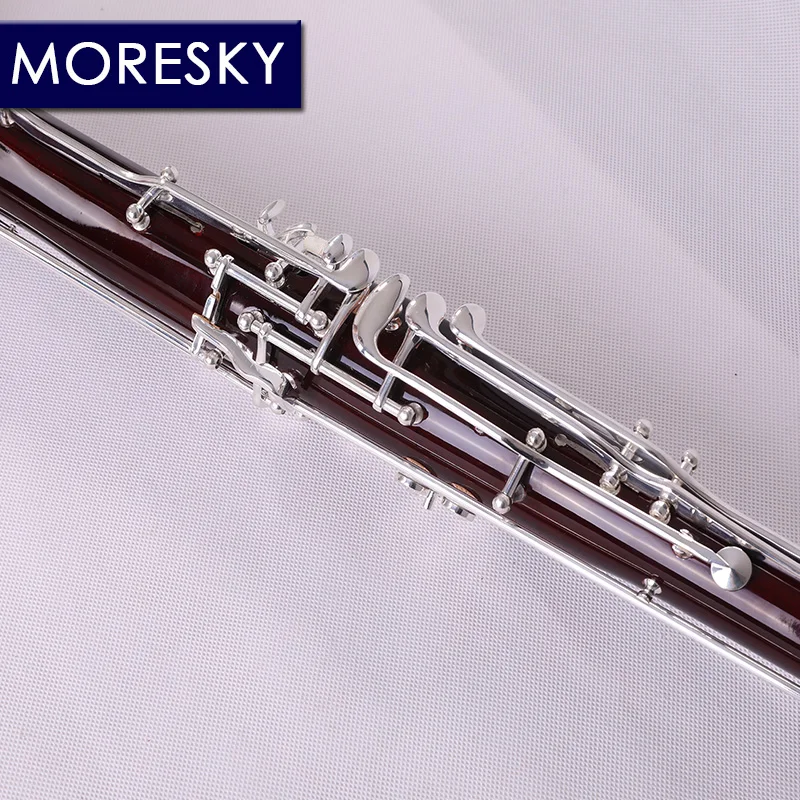 MORESKY Professional C Tone Bassoon Cupronickel Silver Key Maple Body Bassoon BS626