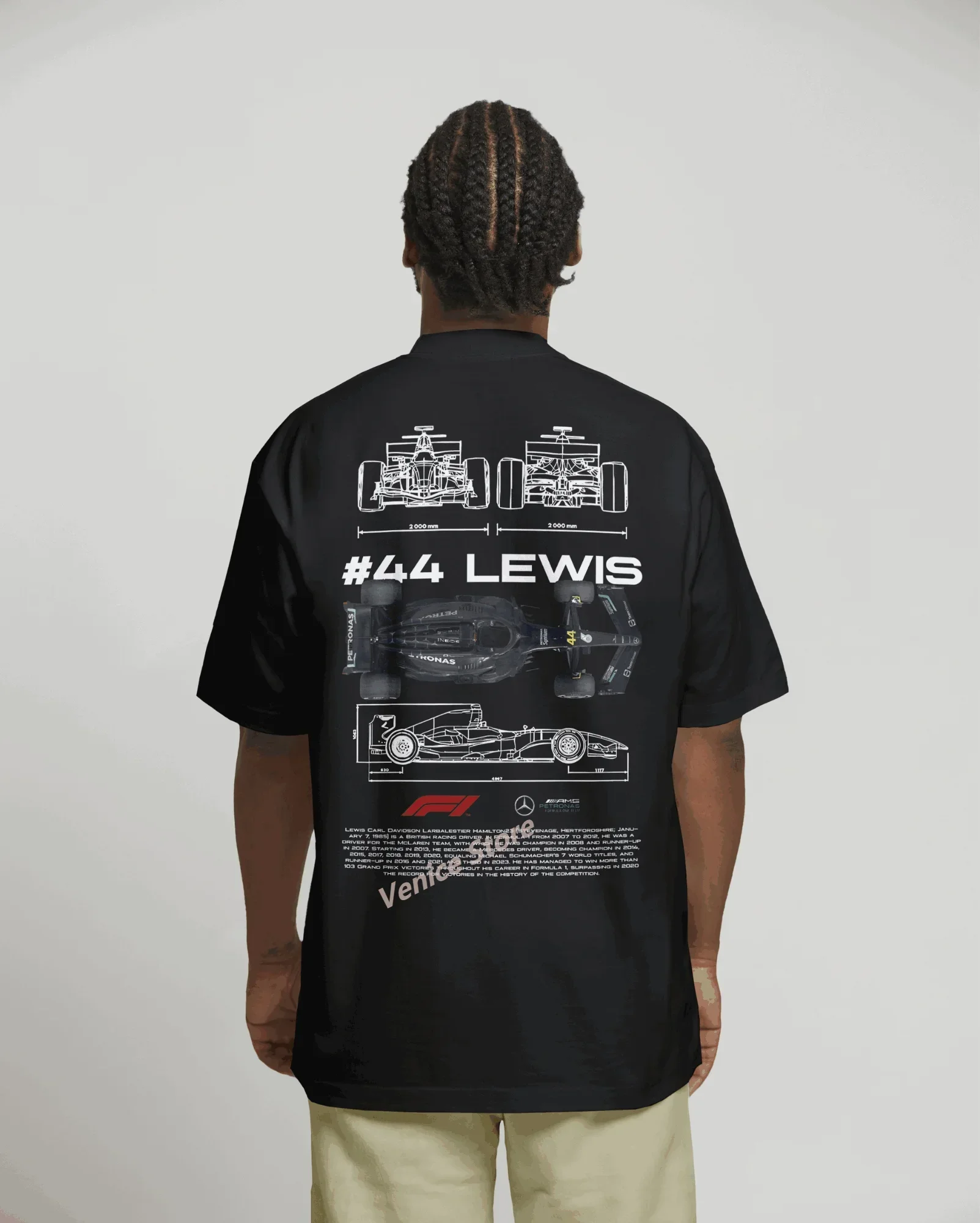 Summer New Fashion Short Sleeve Tees Arrival England Formula F One Man T-shirt Lewis Hamilton Racing Driver Brand Men T Shirt