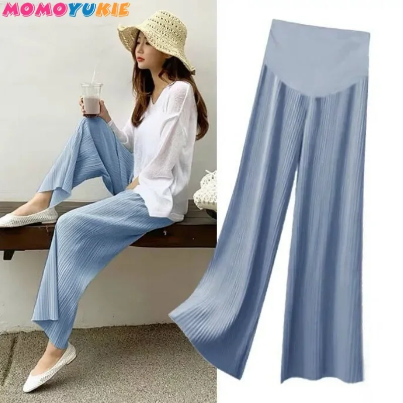 wide leg  Maternity Pants For Pregnant Women Trousers Casual Loose High Quality Jeans Pregnancy Pants Maternity Clothing