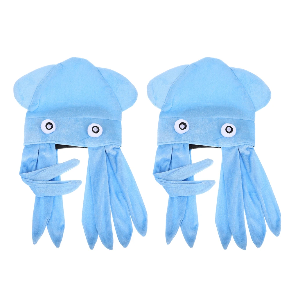 

2pcs Funny Octopus Hat Creative Soft Comfortable Headgear For Halloween Party Cosplay Costume Festival Kids Adults Sea Animal