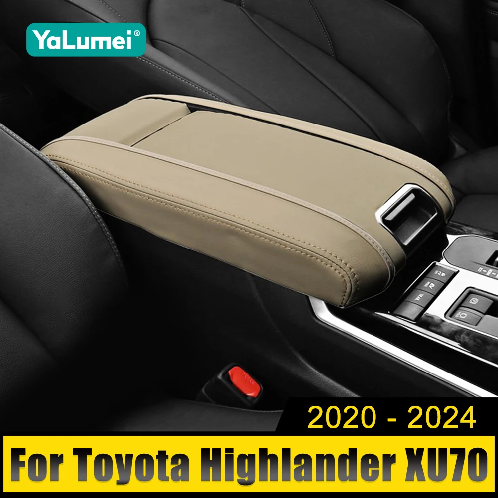 

Для Toyota Highlander XU70 Kluger 2020 2021 2022 2023 2024 гибридный салон автомобиля подлокотник ящик для хранения крышка отделка чехол аксессуары
