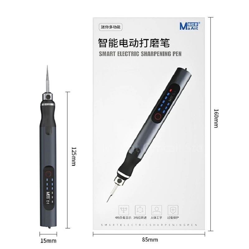 Wholesale MaAnt D1 Pen Mini Intelligent Charging Grinding Head Tips Engraving Polishing for Phone CPU eMMC Metal Cutting Tools