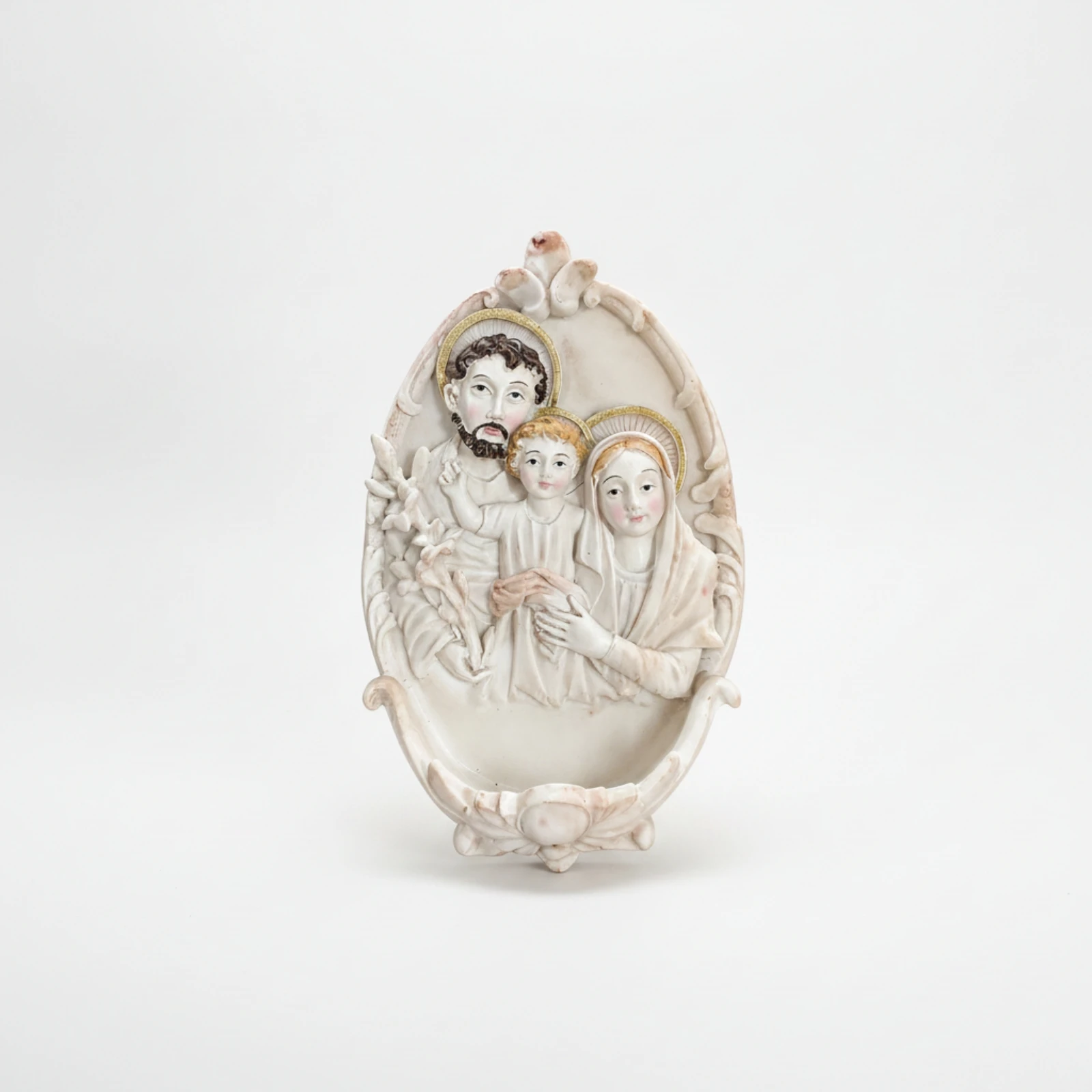 Holy Family Wall Plaque Christian Holy Family Wall Plaque with Keyhole Hanger Decor Easy to Hang Gold-Toned for Believers