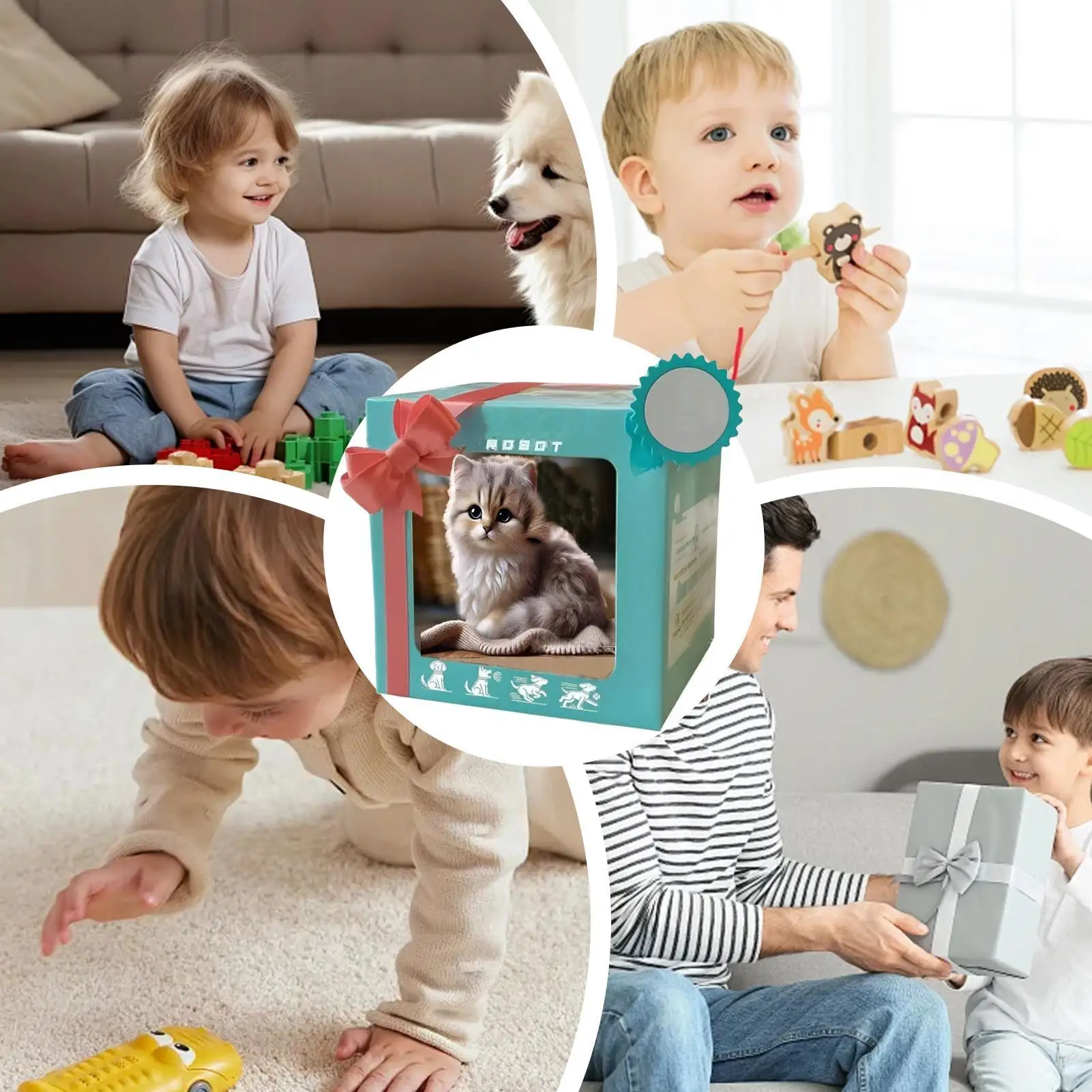 بلدي روبوت هريرة ألعاب من نسيج مخملي واقعية الحيوانات المحشوة دمية التفاعلية الروبوتية العاطفية لعب القط الكهربائية هدايا عيد ميلاد الاطفال