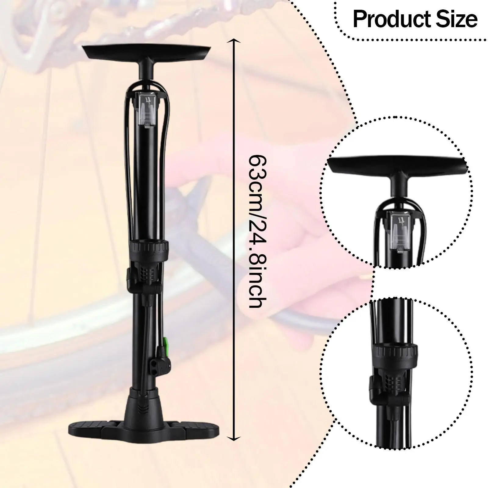 مضخة دراجة سهلة ركوب الطرق محمولة 160 رطل لكل بوصة مربعة لدراجة نارية لإصلاح الرحلات #6