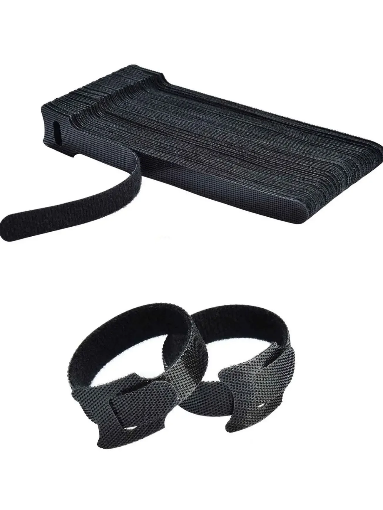 50pcs Releasable Cable Organizer Ties Mouse Earphones Wire Management Nylon Cable Ties Reusable Loop Hoop Tape Straps Tie