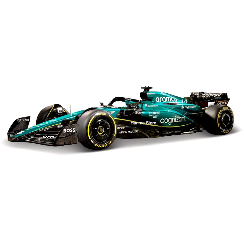 Bburago 1:43 AMR23 2023 #14 Alonso #18 Stroll F1 Aston Martin Aramco Team Model Car Competition vehicle Formula F1