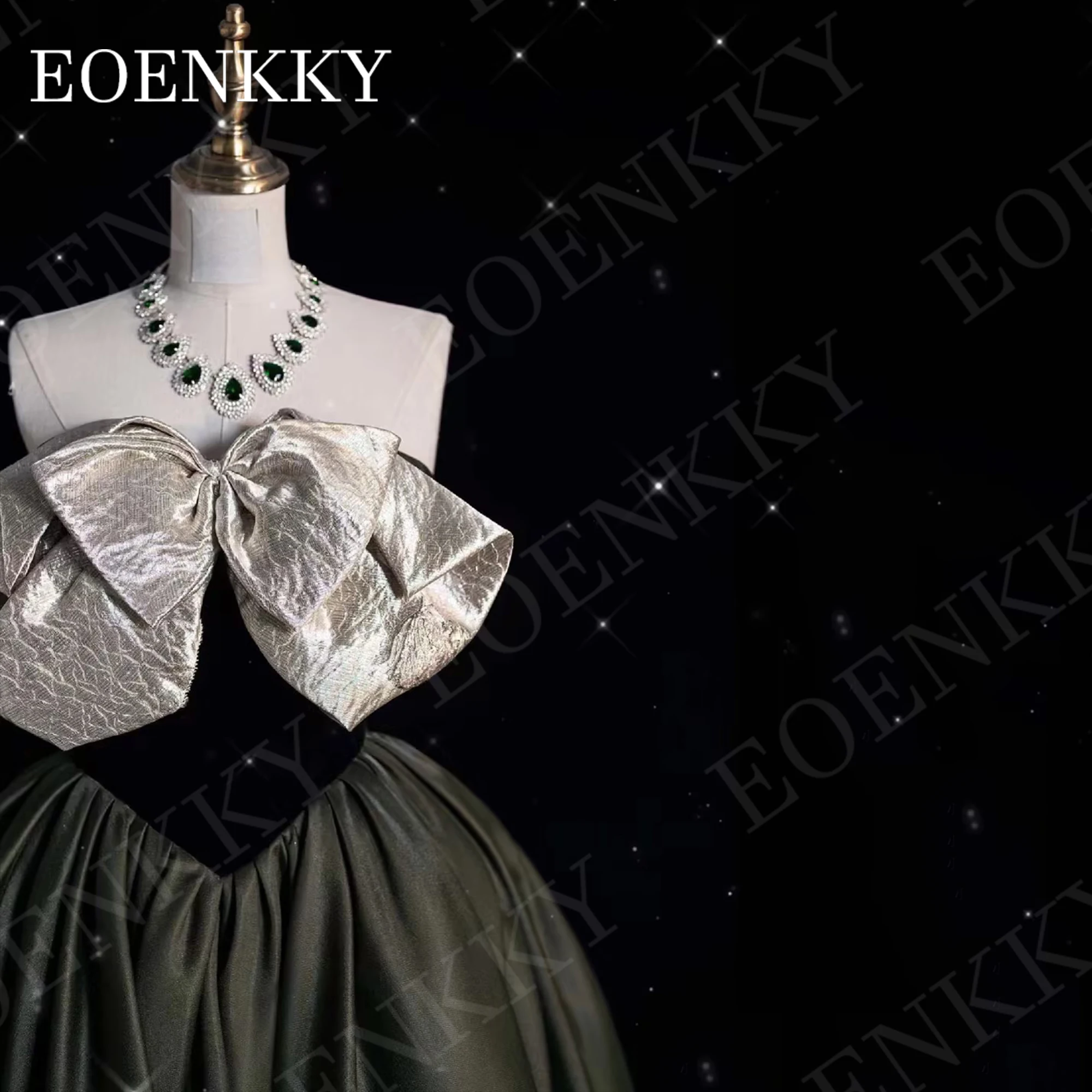 EOENKKY Saudi Arabia Prom Dress Strapless Women 2025 New A Line Sleeveless Satin Formal Occasion Dresses فساتين للمناسبات الخاصة
