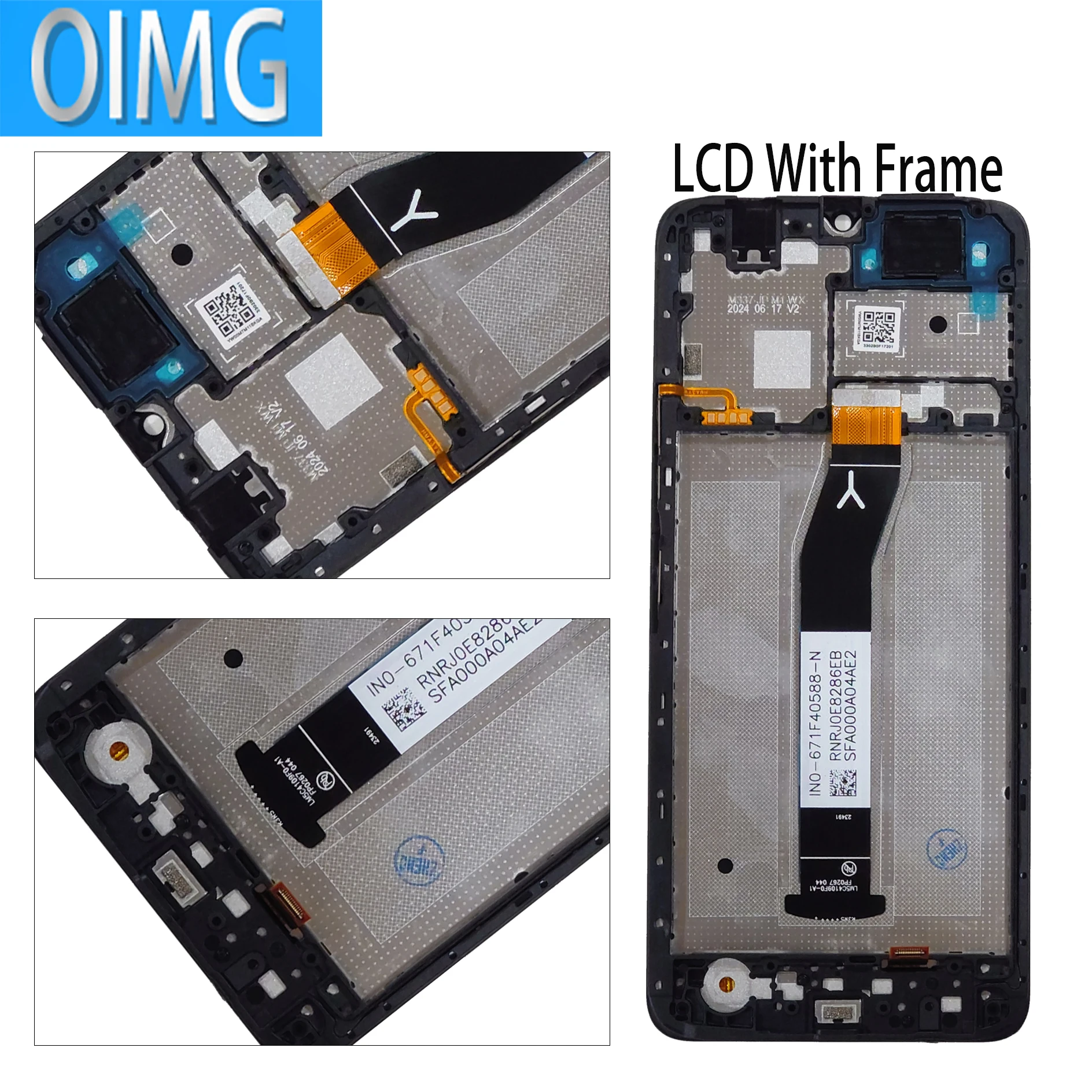 6.71\\\\\\\" Oryginalny wyświetlacz LCD z ramką do Redmi A3, ekran dotykowy 23129RN51X 23129RN51H, panel digitizer, części zamienne — zdjęcie produktu 6