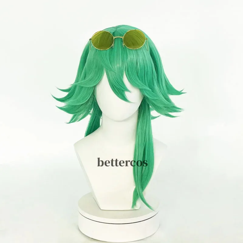 

zz04zz12Ezreal Heartsteel Game Мужчины Зеленый Ezreal Косплей Термостойкие волосы Хэллоуин Бесплатная шапочка для парика