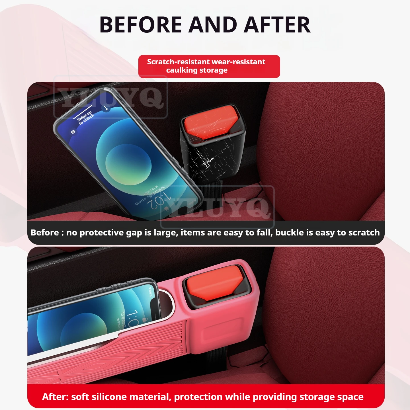 For Mazda CX50 Seat side storage box, seat belt cover storage box, gap filling storage bag, car accessories - view 5