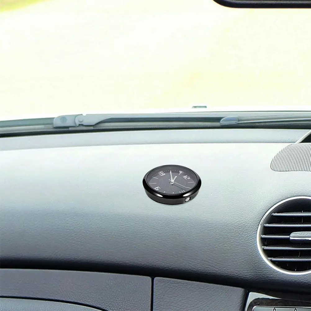 2Pcs Car Electronic Clock Waterproof Stick on Dashboard Mini Clock One-Touch Start Auto Accessories Car Decorative Watch