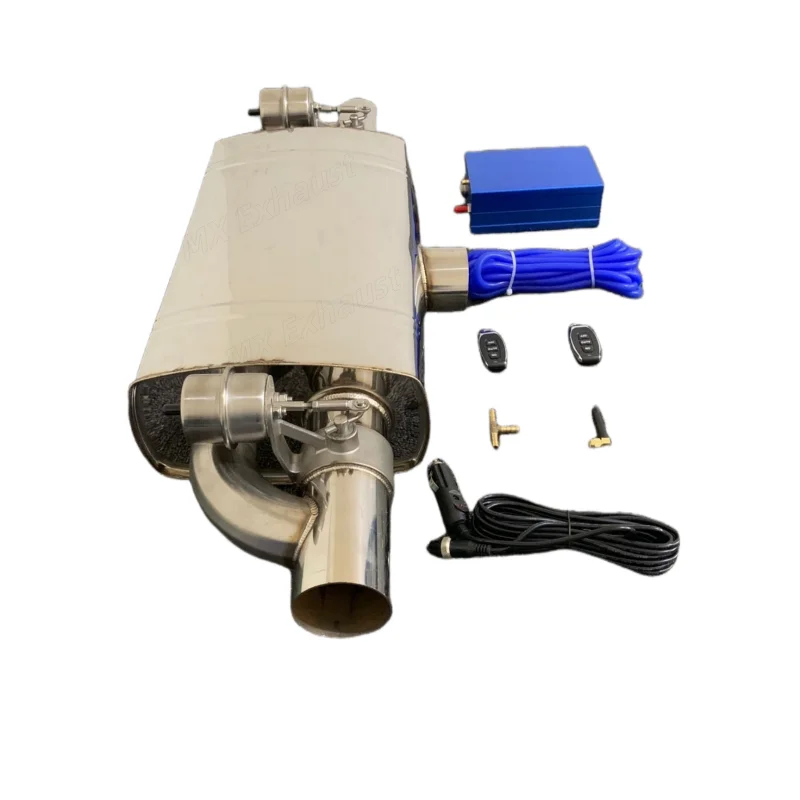 

63 Mm Universal Performance Exhaust T Pipe Current Vacuum Cutout Valve Valvetronic Exhaust Valved Muffler With Remote Controller