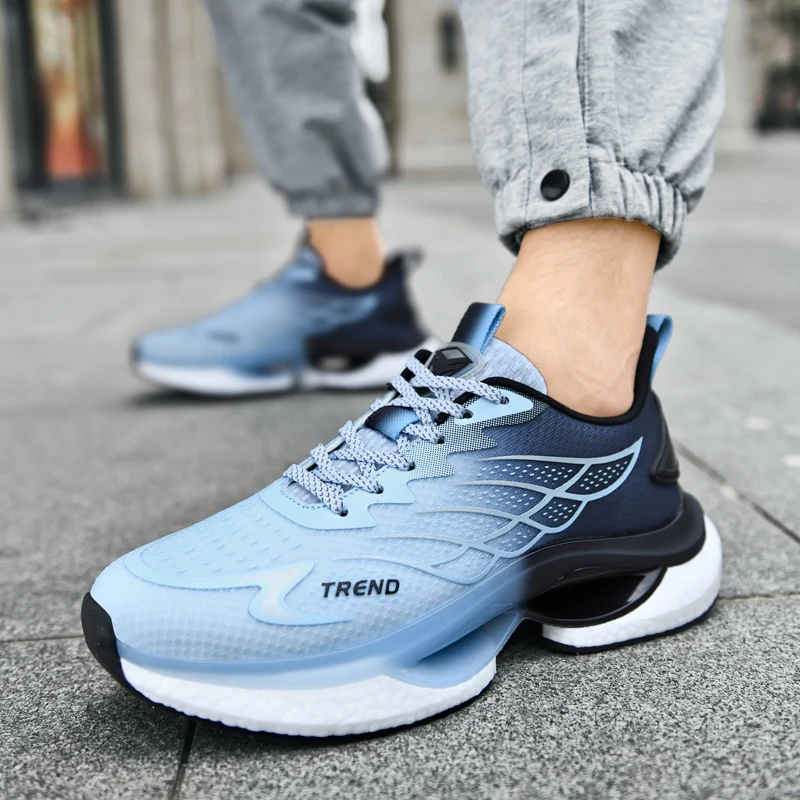 

2025 New Men Casual Mesh Sneakers Autumn Men Fashion Running Shoes Twist Buckle Non-slip Breathable Outdoor Soft Sport Shoes